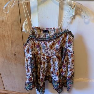 Floral Tank Top with Ties